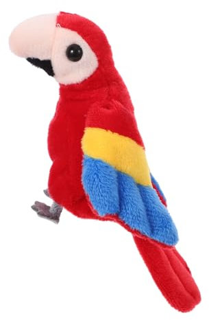 HAWILLOSCH Papageien-Fingerpuppe papagei Mini Puppen Papagei Handspielzeug Papagei Vogelpuppe Papagei Plüsch Stofftier Tierpuppen Plüschpuppenspielzeug PP Baumwolle