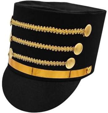 Sombrero de soldado de juguete, sombrero de banda de soldado, sombrero de disfraz de cascanueces, sombrero de accesorio de cosplay, sombrero de rendimiento de soldado de juguete, sombrero de disfraz