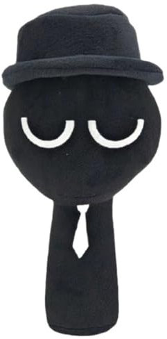 KUKUShining Sprunki Kuschelpuppe Spielzeug, Cartoon Charmante Weiche Stofftiere, Niedliche Kuschelpuppen for Kinder, Fans und Gamer, (Black)