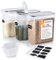 CrowdLox Cereal Storage Containers 4L Food Grade and BPA Free Tupperware Sets with Lids and Labels Kitchen Storage & Organisation Food Containers Large Kitchen Organiser for Cornflakes (Set of 3)