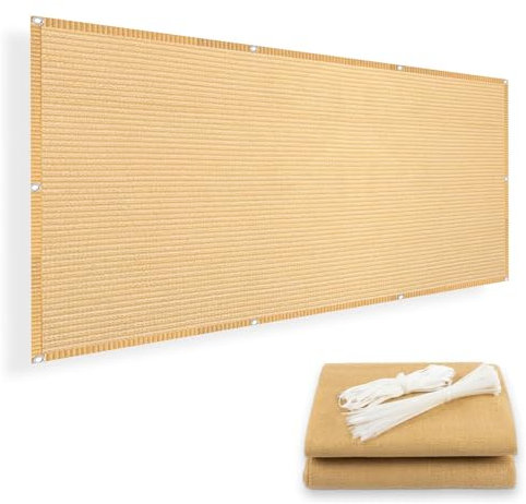 Sonnenschirm Segel Sonnenschutz Netz 160 x 400 cm HDPE Luftdurchlässig, Wasserdurchlässig Sonnenschutzsegel Regenschutz Balkon Seitenmarkise für Garten Terrasse, Grau