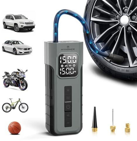 HYVOHEX Mini-Fahrrad-Reifenpumpe, 150 PSI, elektrische Fahrradpumpe mit