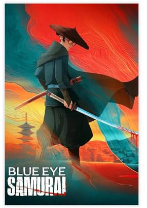 fsgfod Filmposter Blue Eye Samurai (2023), Leinwand, Schlafzimmer, Dekoration, Landschaft, Büro, Raumdekoration, Geschenk, 40 x 60 cm