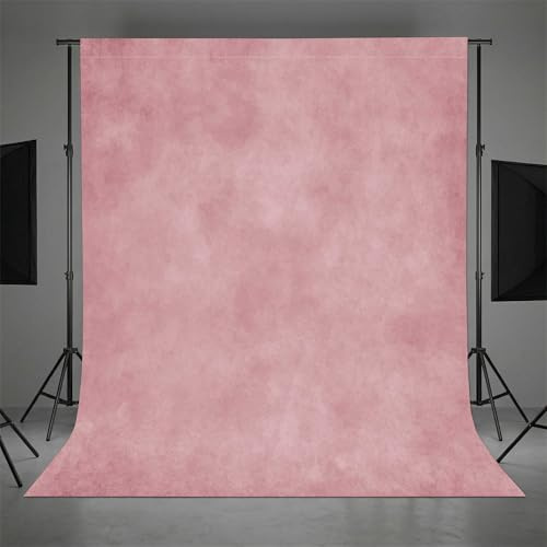 LIVUCEE 8X10FT Abstract Pink Portrait Photography Backdrops with Pocket on Top for Professional Photo Studio Booth Props