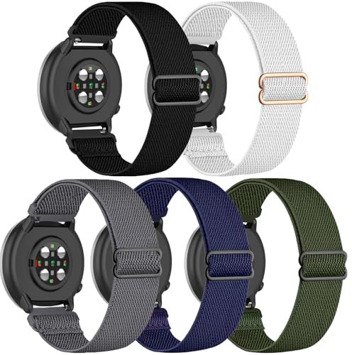 UNUJIX, 5 pezzi di ricambio per Polar ignite/ignite 2 / ignite 3, cinturino elastico in tessuto di ricambio per Polar Unite/Pacer Uomo Donna, Nylon, Senza Gemstone