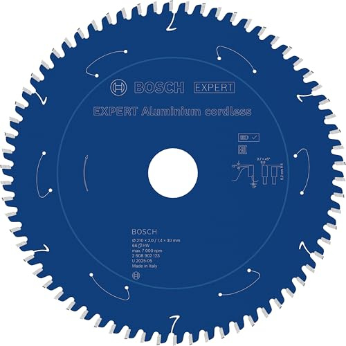 Bosch 1x EXPERT Aluminium Cordless Circ Saw | for Aluminium, Ø 210 mm, Professional Accessory Table Cordless Circular Saw