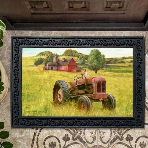 fußmatte innen Rustikale braune Traktor-Fußmatte