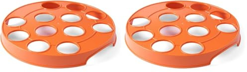 HENDI Portabicchieri per birra BarUp, supporto tipo vassoio rotondo per 12 bicchieri con fori da 55 mm, ABS, ⌀315x(H) 35mm, nero (Confezione da 2)