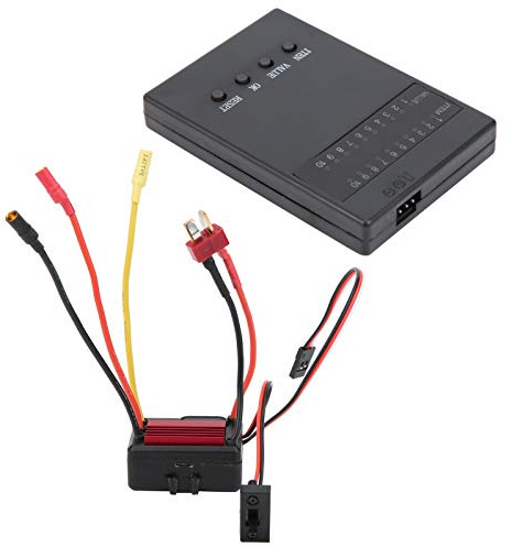 MAMJENNI RC Car ESC mit verbesserter Gasannahme, für 1:18 1:16 ferngesteuerte Modelle, Mehrfachschutz, einfache Installation, dauerhafte Leistungssteigerung (Rot)