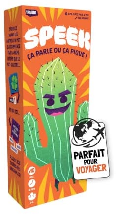 Tailemi SPEEK – Jeu d’Ambiance Rapide et Drôle - Jeu de Société Famille & Amis - 2 à 6 Joueurs - 10 Minutes 11 Ans Garçons et Filles - Jeu de Voyage et de Poche idéal