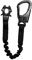FUSION Tactical 4ft 48x1 Internal Elastic Bungee Militärpolizei Personal Retention Helo Lanyard mit Kong Frog Schäkel Karabinerhaken 23 kN Schwarz