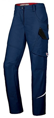 BP 1981-570-110 Schmale Arbeitshose für Damen - Schlanke Silhouette - Stretchmaterial - Elastischer Bund - 65% Polyester, 35% Baumwolle - Lange Passform - Größe: 42l - Farbe: nachtblau