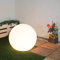 Licht-Erlebnisse Dekoleuchte Außen Kunststoff Weiß IP65 Garten Terrasse H:70 cm E27 bis 60 Watt Kugel wohnlich Zeitlos runde Stehlampe Outdoor CUMULUS