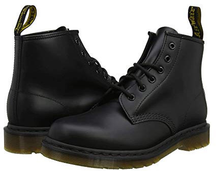 DR MARTENS 20 Eye Zip Boot, Anfibi Donna, Nero (Black 001), 42 EU