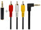 QiCheng&LYS Jack 3.5 video compuesto, Cable RCA Macho Macho, MP3/PC, 3,5 mm a rca Macho a rca estéreo Audio Video Cable AUX 3.5 Elbow TO 3RCA 1m