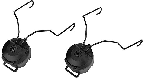 Helm Schiene Adapter Halter, 1 Paar Tactical Airsoft Headset Schiene Adapter Set für FAST/ACH/Mich/Peltor Comtac Helm Adapter für Sordin Headset Tpye(Schwarz)