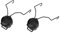 Helm Schiene Adapter Halter, 1 Paar Tactical Airsoft Headset Schiene Adapter Set für FAST/ACH/Mich/Peltor Comtac Helm Adapter für Sordin Headset Tpye(Schwarz)