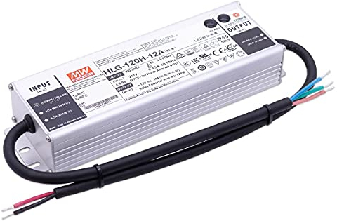 HLG-120H-12A: MEAN WELL LED-Netzteil 120W, 12V, IP65, Spannung & Strom einstellbar (12V 120W)