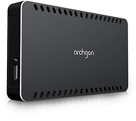 Archgon 480Go Thunderbolt 3 Disque Dur SSD PCIe Externe NVMe en Aluminium avec dissipateur Thermique à l'intérieur Vitesse maximale de Lecture 1600 Mo/s écriture 1100 Mo/s Modèle X70 (480 GB, Noir)