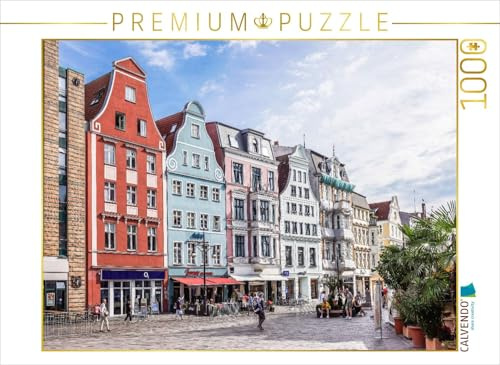 CALVENDO Puzzle Universitätsplatz Rostock | 1000 Teile Lege-Größe 64 x 48 cm Foto-Puzzle für glückliche Stunden