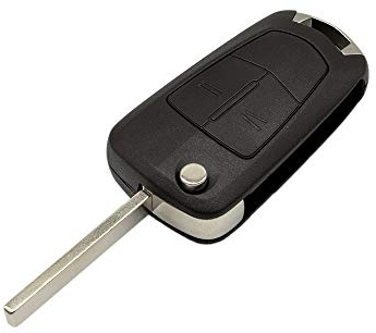1x Ersatz Schlüsselgehäuse mit 3 Tasten Klappschlüssel Autoschlüssel Schlüssel inkl. Rohling (HU100) Fernbedienung Funkschlüssel Gehäuse - INION Kompatibel mit Opel Modellen