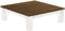 Brasilmöbel Couchtisch Rio Classico 120x120 cm Nussbaum Weiß Wohnzimmertisch Holz Tisch Pinie Massivholz Stubentisch Beistelltisch Echtholz Größe und Farbe wählbar