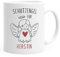 personalisierte Kaffeetasse Schutzengel mit Name Namenstasse personalisierte Geschenke Glücksbringer SpecialMe® weiß Keramik-Tasse