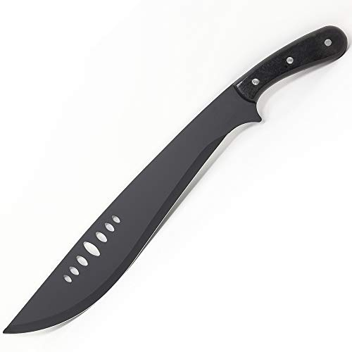 G8DS Machete Gehärtete Stahlklinge/Echtholzgriff, Inklusive Schutzhülle Schwarz