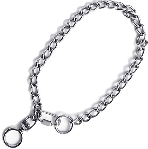 Hundehalsband, Metallkette, Edelstahl, verstellbar, mit Schnalle, Schlupfhalsbänder, stark für mittelgroße und große Hunde, Haustiergeschenk