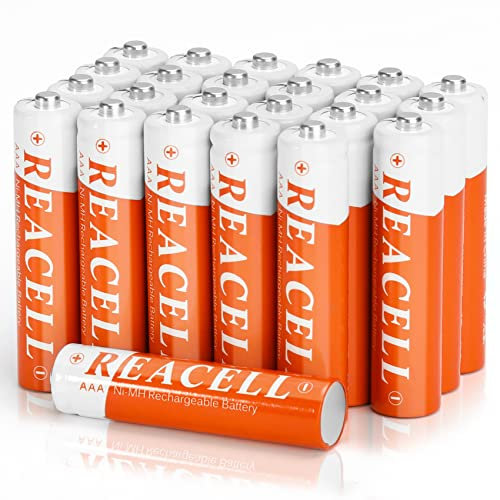 REACELL 24 Counts AAA Rechargeable Batteries, 1.2V NiMH 700mAh Rechargeable AAA Batteries for Outdoor Solar Light Garden Lamp