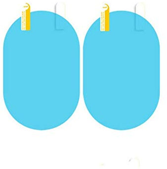2 Stück Rückspiegel Regenschutz Folie,MoreChioce Rückspiegel Schutzfolie Wasserdichte Blendschutzfolie Regenschutzfolie Anti-Fog Folie Regengeschützte Spiegelfolie für SUV Fahrzeuge,10cm x 14.5cm