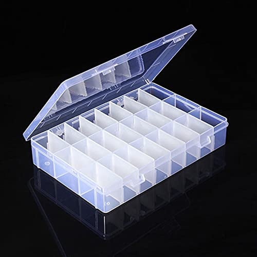 OriGlam Caja de almacenamiento de componentes electrónicos de 24 compartimentos, caja SMD SMT, cajas electrónicas