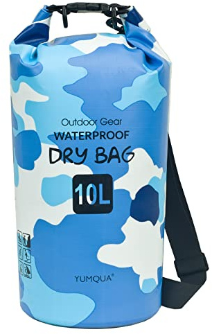 YUMQUA wasserdichte Tasche Dry Bag Wasserfeste Packsack für Wassersport | 5L/10L/20L/30L/40L Roll Top Drybag, Wasserdichte Beutel, für Kajak Boot Angeln Rafting Camping Snowboarden Schwimmen