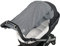 Altabebe (AL7013-30) Universal Sonnensegel mit seitlichen Sonnenschutz UV Schutz 50+ für Kinderwagen Babywanne - reißfester Baby Sonnenschutz zum aufrollen - Farbe: melange dunkelgrau