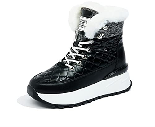 CRMY Frauen Rucksack Schneeschuhe Winterschuhe (Color : Black, Size : 37)