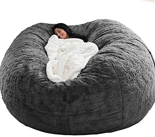 USYIBIBI Riesen Sitzsack aus Fell für Erwachsene und Kinder Wohnzimmermöbel Big Sitzsack Kuscheltier Aufbewahrung Lazy Schlafsofa Cover