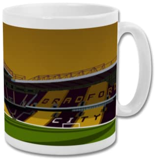 GroundDesigns Bradford City Mug Valley Parade Football Stadium Gift