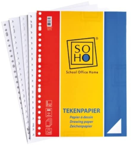 Soho ringbuch-Papierrohling 23-Ring A4 weiß 100 Stück