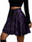 KOJOOIN Gonna da donna a quadri, mini gonna a pieghe, stile gotico, a vita alta, per cosplay, linea ad A, con lacci (confezione multipla), uva, S