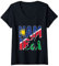 Damen Namibia Rugby Union Trikot 2019 Fans Trikot Namibische Unterstützer T-Shirt mit V-Ausschnitt
