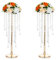 Sziqiqi 55cm Gold Vase mit Kristall Kette Hochzeit Mittelstücke für Tischdekoration – 2 Stück Hoch Vase Blumensäule Metall Vasen Bodenvasen für Party Jubiläum Empfang Verlobung