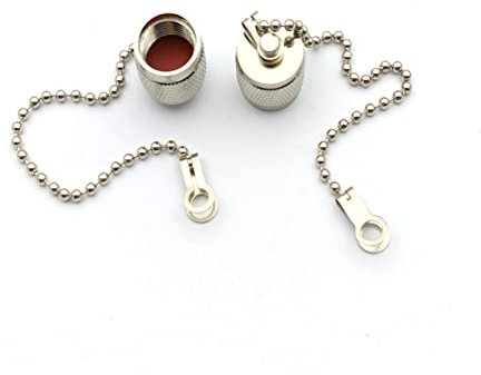PSKOO 20 Stück TNC-Stecker-Schutzkappe, kompatibel mit TNC-Buchse, mit Kettenstecker-Staubkappe