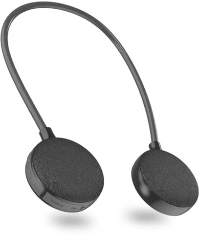 VANPEUSO Enceinte Bluetooth tour de cou – EBS-906, Bluetooth 5.0, microphone intégré, 10 heures de lecture, haut-parleur portable sans fil, idéal pour la maison et l'extérieur