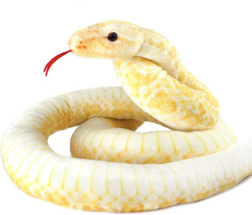 Xshelley 300 cm (120 inch) high simulation extra long snake, soft plush toy, snake stuffed animal, large stuffed animal toy, children's toy gift (Yellow)