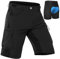 Cycorld MTB Hose Herren, Schnelltrocknend Mountainbike Hose Fahrradhose Radlerhose mit 4D Sitzpolster, Elastische Outdoor Sport Herren Shorts (Schwarz, S)