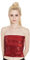 Damen glitzernder Tube, Glitzer Hülsen Party Club Tanktop, nicht gepolsterte Stretchy Bra trägerloser Pailletten Mermaid Crop Tops Bandeau für Party Clubwear