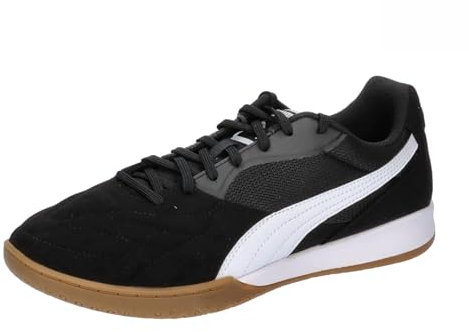 PUMA King Top It, Soccer Shoe Unisex-Adulto, Black White Gold, 46 EU