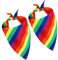 Muligheter 2 Stück LGBT Gay Regenbogen Bandanas Baumwolle Kopftuch Lesbian Pride Accessoires Stirnband Streifen Paisley Mehrfarbig Halstuch LGBTQIA Schal Kopf Haar Geschenk