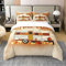 Herbst Ahorn 100% Natürliche Baumwolle Bettbezug 200x200,Hallo Herbst Bettwäsche Set für Thanksgiving,Cartoon Auto Tröster Abdeckung für Camping,Herbst Ernte Camper Bett Sets mit 2 Kissenbezüge