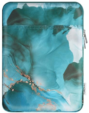 TiMOVO 9-11 Tablet Sleeve for iPad 10.2 2021-2019,iPad 10th 2022,iPad Air 5/4,iPad Air 11 Inch 2024,iPad Pro 11 Inch 2024,Galaxy Tab S9/S8/A8/A7,Protective Bag Fit Smart Keyboard, Cloud Peacock Blue